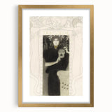 Gothic Wall Art - Tragic Mask and Woman in Vintage Gothic Fantasy Print