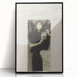 Gothic Wall Art - Tragic Mask and Woman in Vintage Gothic Fantasy Print