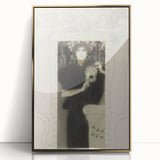 Gothic Wall Art - Tragic Mask and Woman in Vintage Gothic Fantasy Print