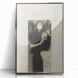 Gothic Wall Art - Tragic Mask and Woman in Vintage Gothic Fantasy Print