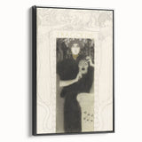 Gothic Wall Art - Tragic Mask and Woman in Vintage Gothic Fantasy Print