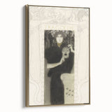 Gothic Wall Art - Tragic Mask and Woman in Vintage Gothic Fantasy Print