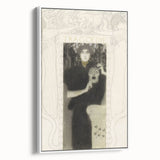 Gothic Wall Art - Tragic Mask and Woman in Vintage Gothic Fantasy Print