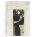 Gothic Wall Art - Tragic Mask and Woman in Vintage Gothic Fantasy Print