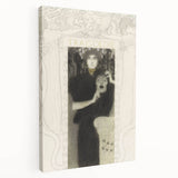 Gothic Wall Art - Tragic Mask and Woman in Vintage Gothic Fantasy Print