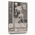 Skeleton with Hourglass - Gothic Memento Mori Art Print