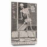 Skeleton with Hourglass - Gothic Memento Mori Art Print