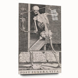 Skeleton with Hourglass - Gothic Memento Mori Art Print