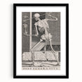Skeleton with Hourglass - Gothic Memento Mori Art Print