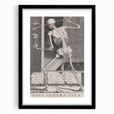 Skeleton with Hourglass - Gothic Memento Mori Art Print