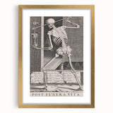 Skeleton with Hourglass - Gothic Memento Mori Art Print