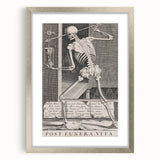 Skeleton with Hourglass - Gothic Memento Mori Art Print