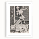 Skeleton with Hourglass - Gothic Memento Mori Art Print