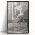 Skeleton with Hourglass - Gothic Memento Mori Art Print