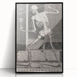 Skeleton with Hourglass - Gothic Memento Mori Art Print
