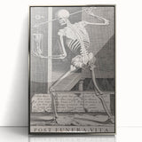 Skeleton with Hourglass - Gothic Memento Mori Art Print