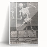 Skeleton with Hourglass - Gothic Memento Mori Art Print