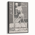Skeleton with Hourglass - Gothic Memento Mori Art Print