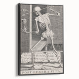 Skeleton with Hourglass - Gothic Memento Mori Art Print