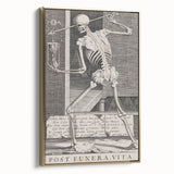 Skeleton with Hourglass - Gothic Memento Mori Art Print