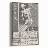 Skeleton with Hourglass - Gothic Memento Mori Art Print