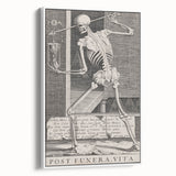 Skeleton with Hourglass - Gothic Memento Mori Art Print