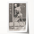 Skeleton with Hourglass - Gothic Memento Mori Art Print