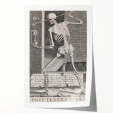 Skeleton with Hourglass - Gothic Memento Mori Art Print