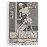 Skeleton with Hourglass - Gothic Memento Mori Art Print