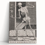 Skeleton with Hourglass - Gothic Memento Mori Art Print