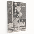 Skeleton with Hourglass - Gothic Memento Mori Art Print
