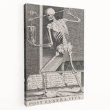 Skeleton with Hourglass - Gothic Memento Mori Art Print