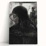 Dark Medieval Portrait Canvas – Gothic Wall Art for Timeless Decor
