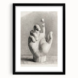 Vintage Gothic Prints – Medieval Gothic Canvas of Mysterious Hand Sketch