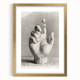 Vintage Gothic Prints – Medieval Gothic Canvas of Mysterious Hand Sketch