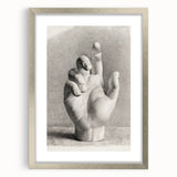 Vintage Gothic Prints – Medieval Gothic Canvas of Mysterious Hand Sketch