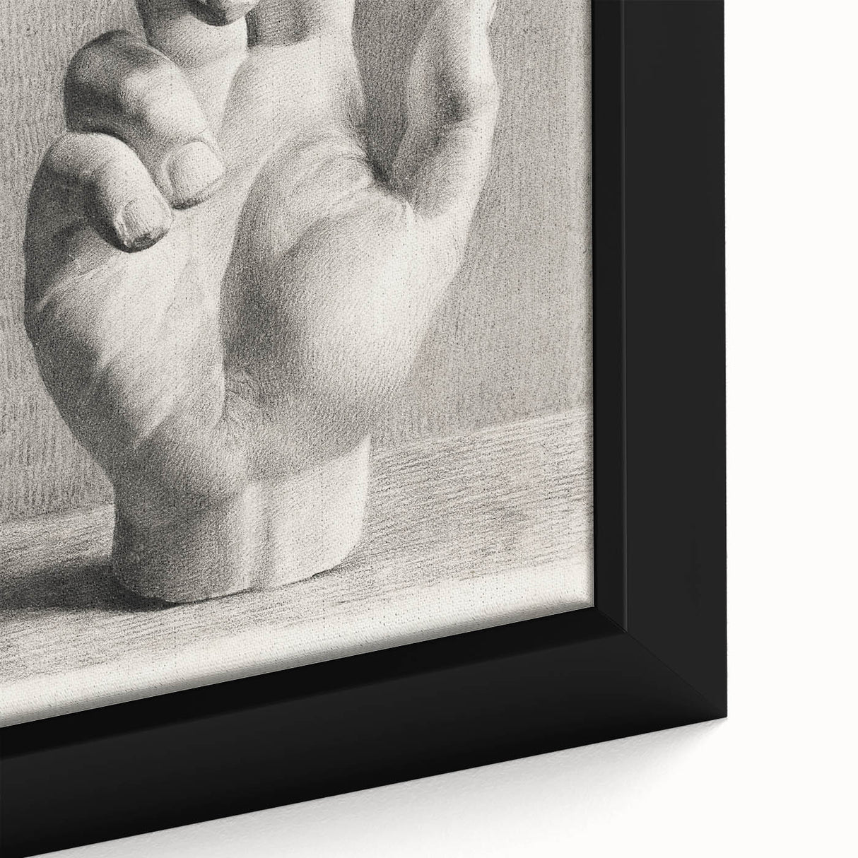 Vintage Gothic Prints – Medieval Gothic Canvas of Mysterious Hand Sketch