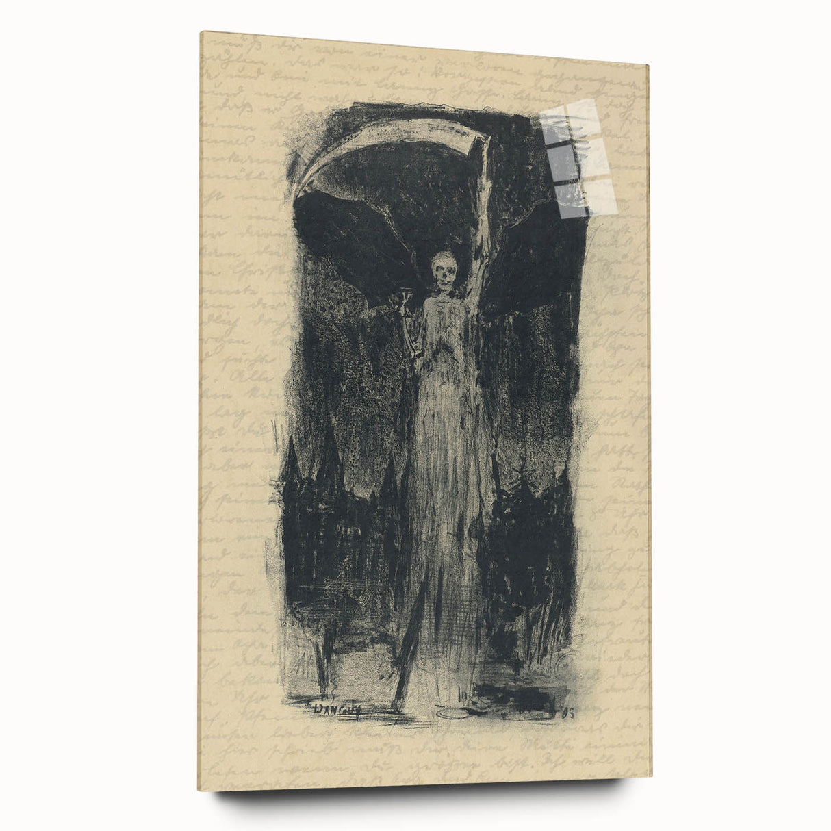 Mysterious Gothic Artworks – Vintage Gothic Print of Grim Reaper Figure