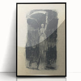 Mysterious Gothic Artworks – Vintage Gothic Print of Grim Reaper Figure