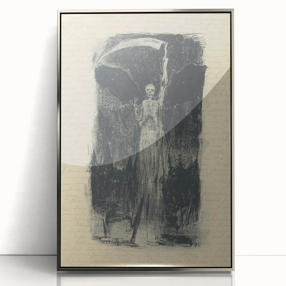 Mysterious Gothic Artworks – Vintage Gothic Print of Grim Reaper Figure