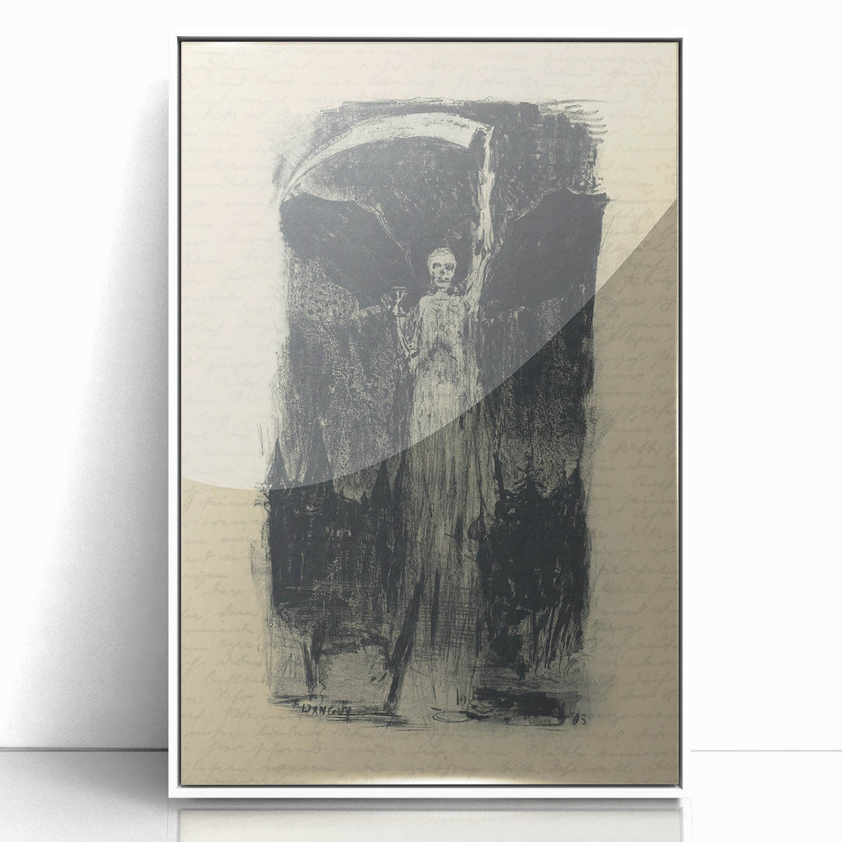 Mysterious Gothic Artworks – Vintage Gothic Print of Grim Reaper Figure