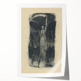 Mysterious Gothic Artworks – Vintage Gothic Print of Grim Reaper Figure