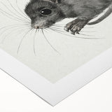 Gothic Wall Art - Vintage Mouse Illustration on Medieval Gothic Canvas