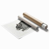 Gothic Wall Art - Vintage Mouse Illustration on Medieval Gothic Canvas