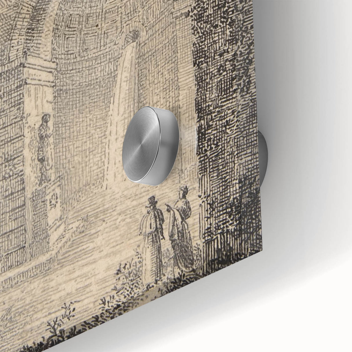 Medieval Gothic Canvas – Vintage Gothic Archway and Waterfall Artwork