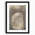 Medieval Gothic Canvas – Vintage Gothic Archway and Waterfall Artwork