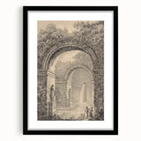 Medieval Gothic Canvas – Vintage Gothic Archway and Waterfall Artwork