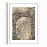 Medieval Gothic Canvas – Vintage Gothic Archway and Waterfall Artwork