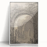 Medieval Gothic Canvas – Vintage Gothic Archway and Waterfall Artwork
