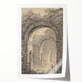 Medieval Gothic Canvas – Vintage Gothic Archway and Waterfall Artwork